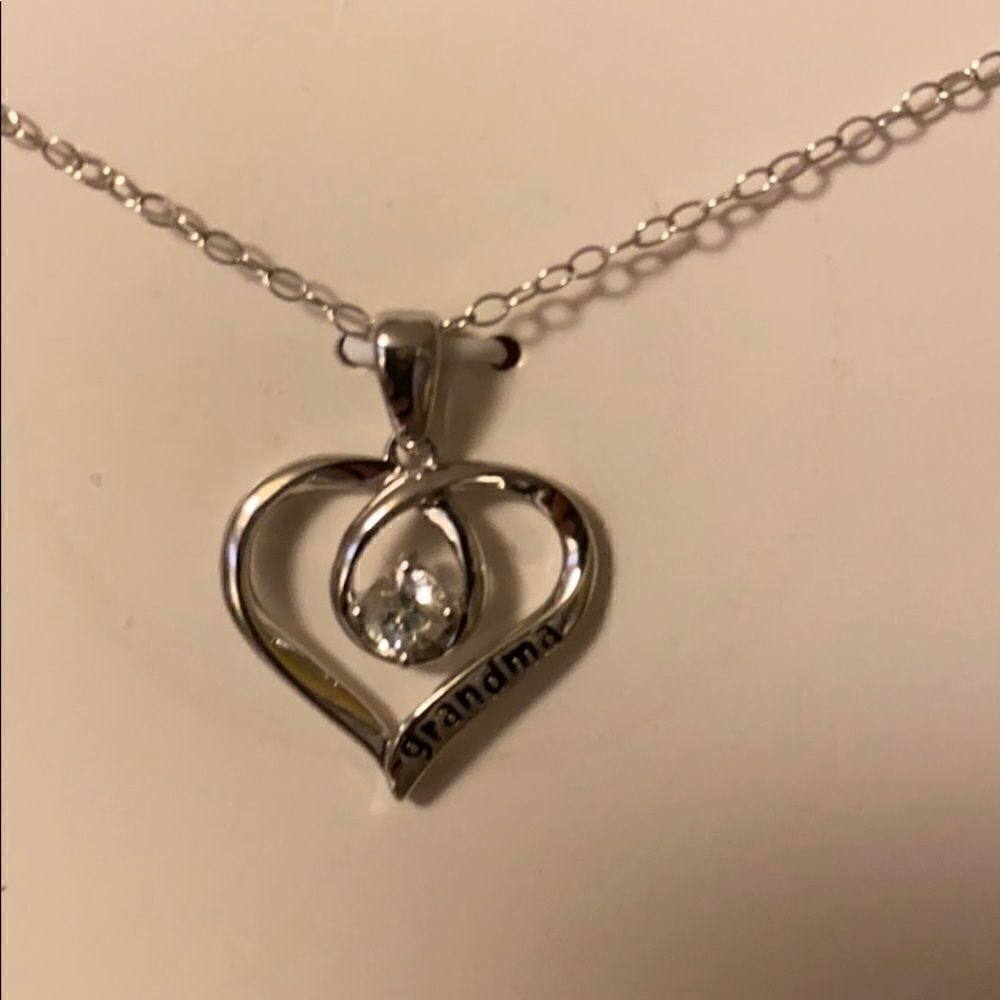 Sterling silver chain a d pendant with CZ